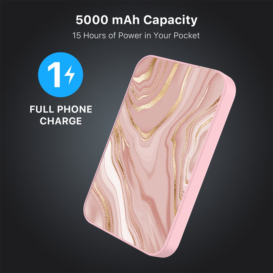MyBat Design Lab 5000mAh Magnetic Wireless Power Bank - Pink - Pink Marble - MPBBAT133-PK-107-8.jpg