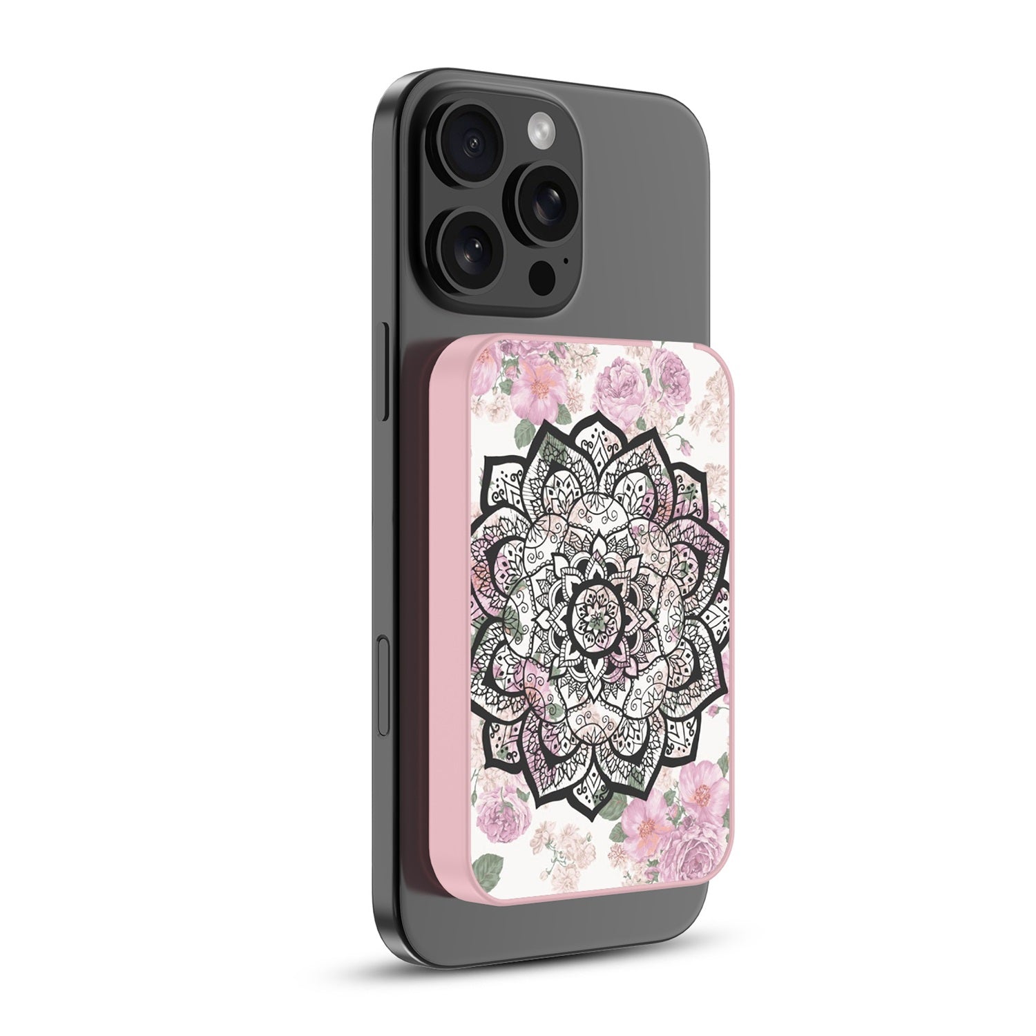MyBat Design Lab 5000mAh Magnetic Wireless Power Bank - Pink - Mandala - MPBBAT133-PK-113-2.jpg