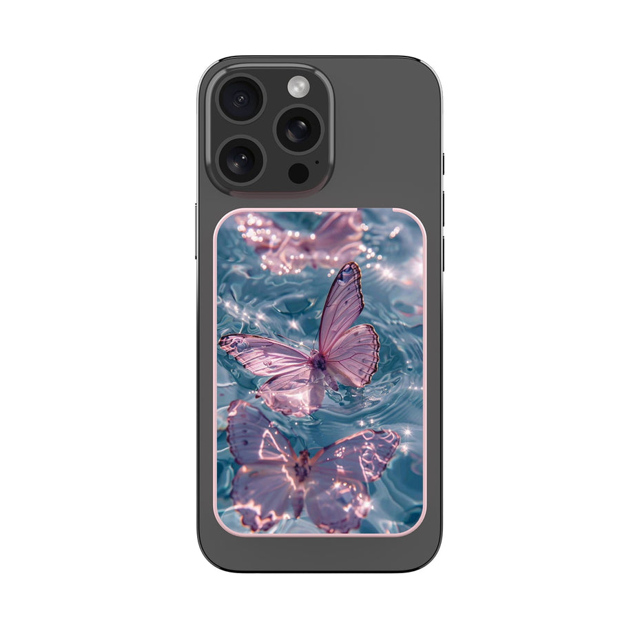 MyBat Design Lab 5000mAh Magnetic Wireless Power Bank - Pink - Floating Butterflies - MPBBAT133-PK-180-3.jpg