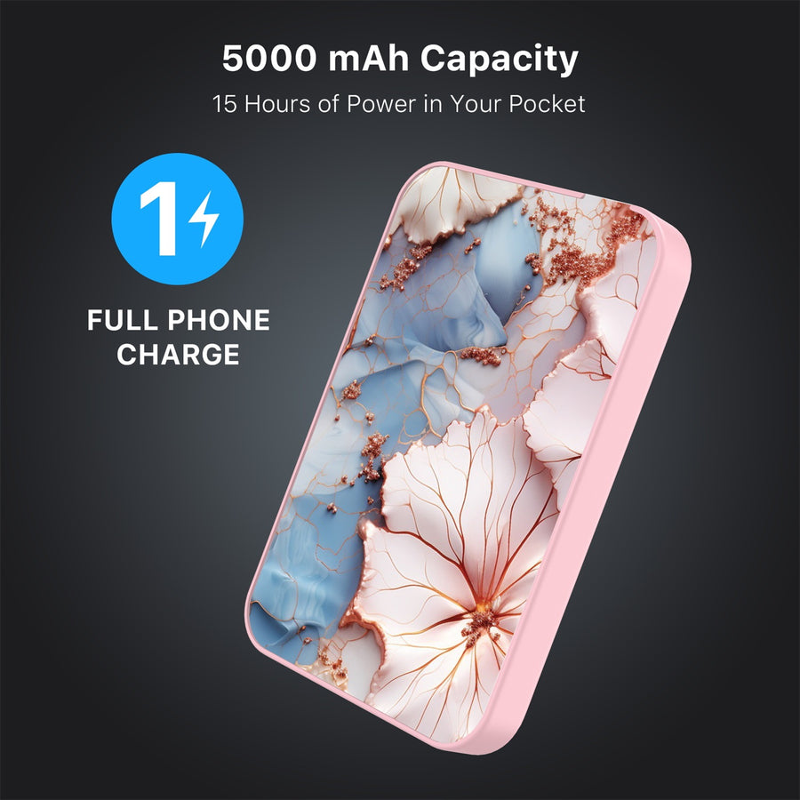 MyBat Design Lab 5000mAh Magnetic Wireless Power Bank - Pink - Petal Veins - MPBBAT133-PK-214-8.jpg