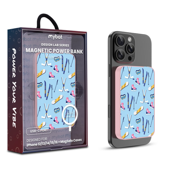 MyBat Design Lab 5000mAh Magnetic Wireless Power Bank - Pink - Winter Games - MPBBAT133-PK-322-1.jpg