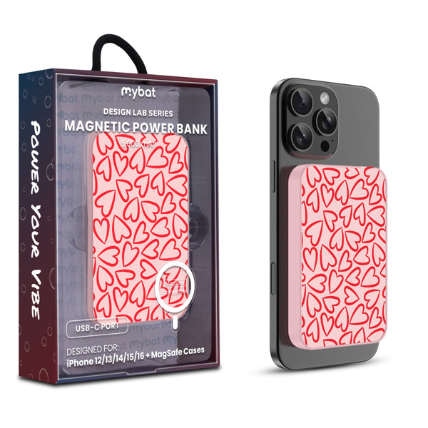 MyBat Design Lab 5000mAh Magnetic Wireless Power Bank - Pink - Endless Hearts - MPBBAT133-PK-338-1.jpg