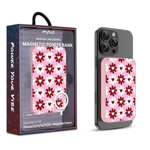 MyBat Design Lab 5000mAh Magnetic Wireless Power Bank - Pink - Love in Bloom - MPBBAT133-PK-341-1.jpg