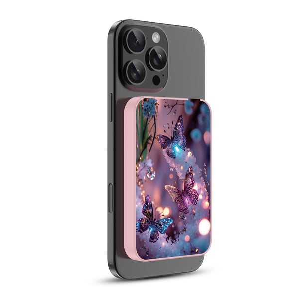 MyBat Design Lab 5000mAh Magnetic Wireless Power Bank - Pink - Magical Butterflies - MPBBAT133-PK-349-2.jpg