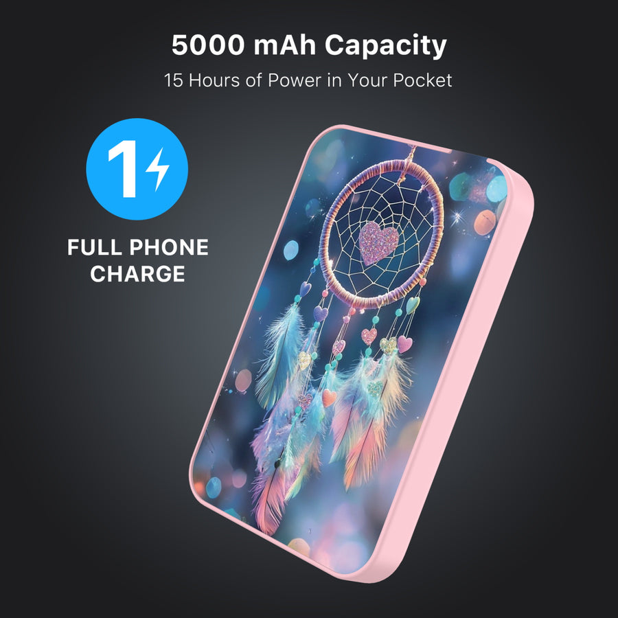 MyBat Design Lab 5000mAh Magnetic Wireless Power Bank - Pink - Pastel Dreamcatcher - MPBBAT133-PK-376-8.jpg