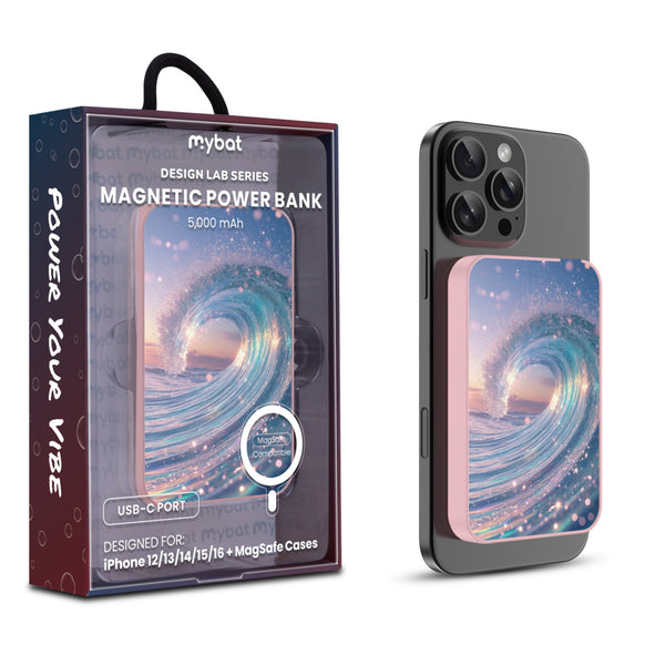 MyBat Design Lab 5000mAh Magnetic Wireless Power Bank - Pink - Dreamy Waves - MPBBAT133-PK-379-1.jpg