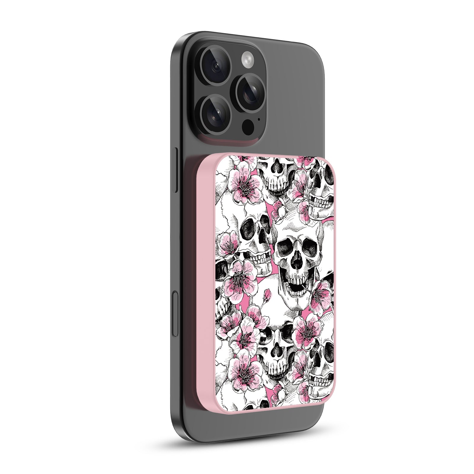 MyBat Design Lab 5000mAh Magnetic Wireless Power Bank - Pink - Death Blooms - MPBBAT133-PK-419-2.jpg
