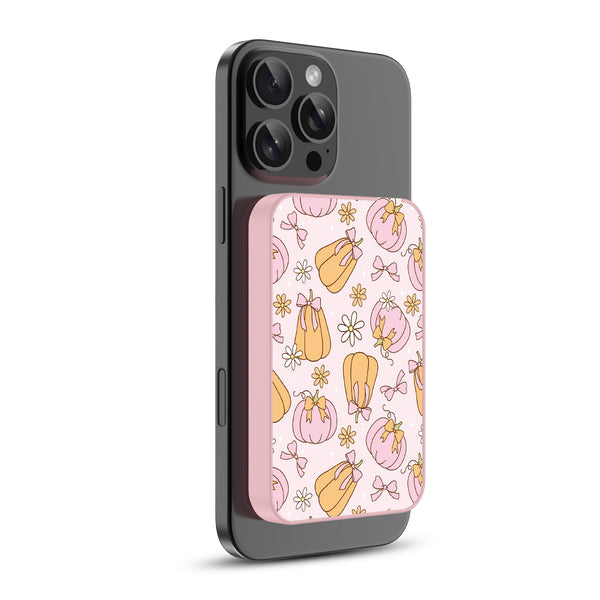 MyBat Design Lab 5000mAh Magnetic Wireless Power Bank - Pink - Bow - Tied Patch - MPBBAT133-PK-428-2.jpg