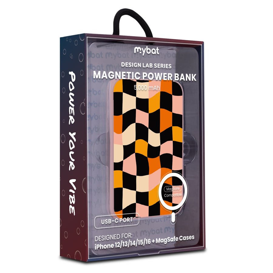 MyBat Design Lab 5000mAh Magnetic Wireless Power Bank - Pink - Groovy Check - MPBBAT133-PK-448-9.jpg