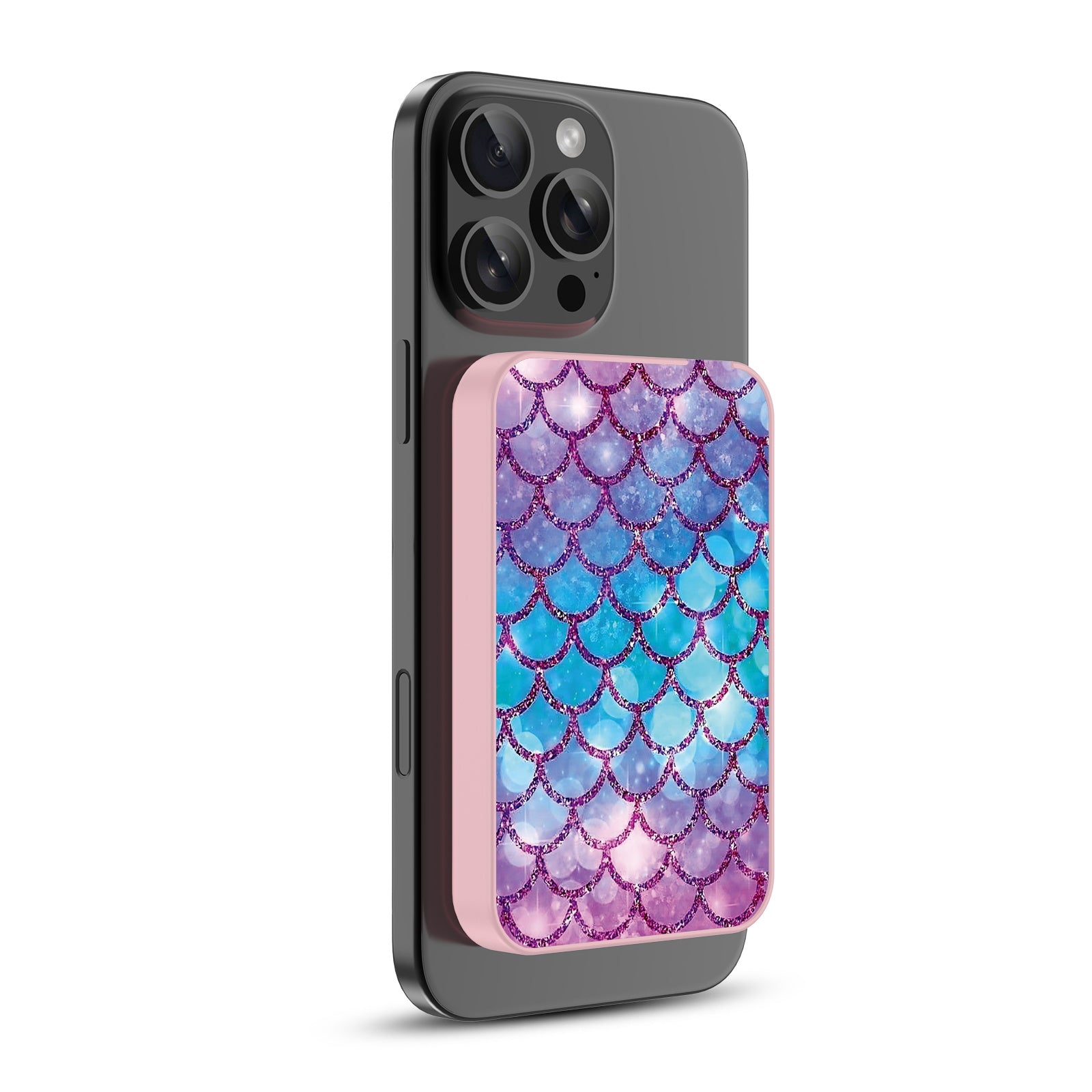 MyBat Design Lab 5000mAh Magnetic Wireless Power Bank - Pink - Mermaid Scales - MPBBAT133-PK-458-2.jpg
