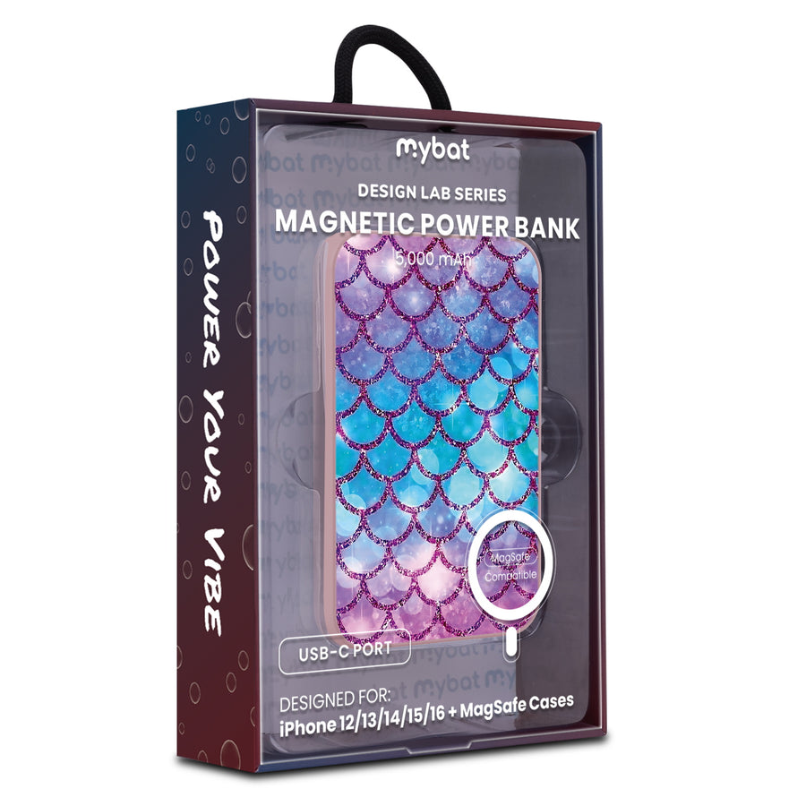 MyBat Design Lab 5000mAh Magnetic Wireless Power Bank - Pink - Mermaid Scales - MPBBAT133-PK-458-9.jpg