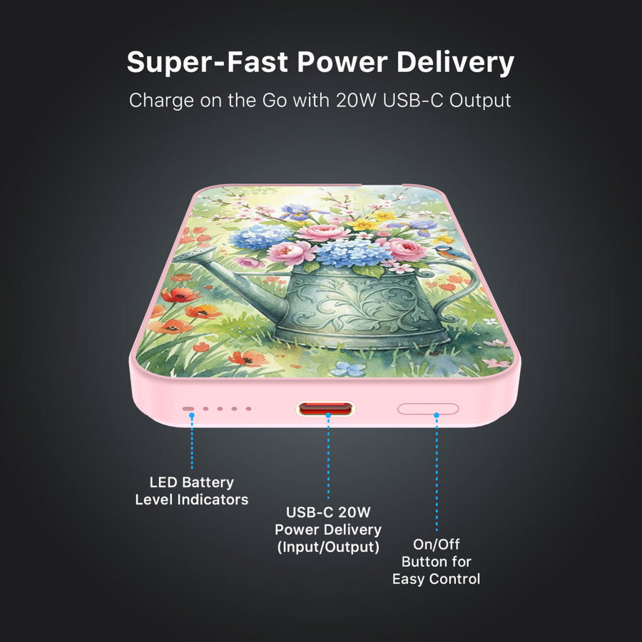 MyBat Design Lab 5000mAh Magnetic Wireless Power Bank - Pink - Backyard Bouquet - MPBBAT133-PK-469-7.jpg