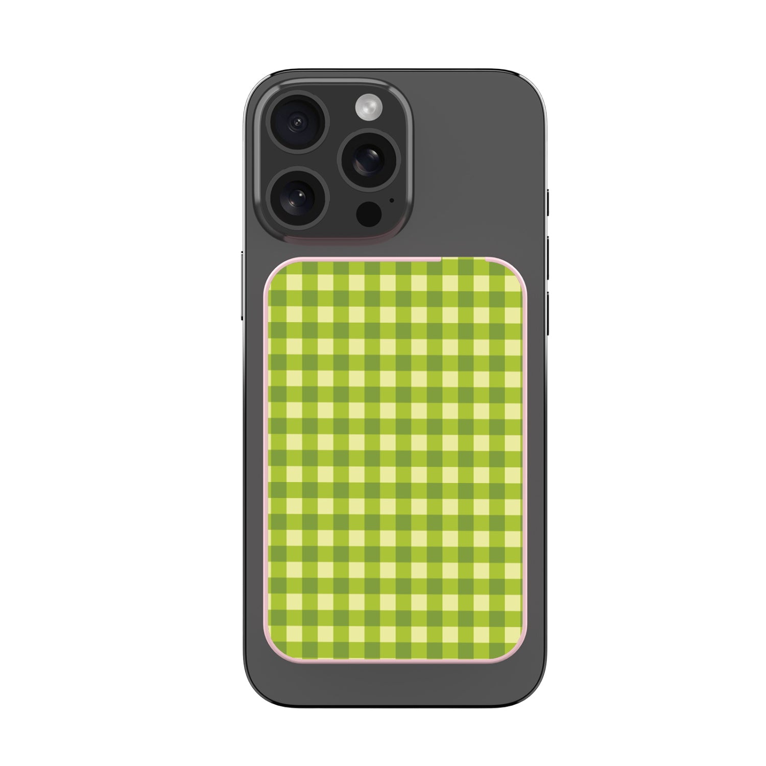 MyBat Design Lab 5000mAh Magnetic Wireless Power Bank - Pink - Green Gingham - MPBBAT133-PK-476-3.jpg