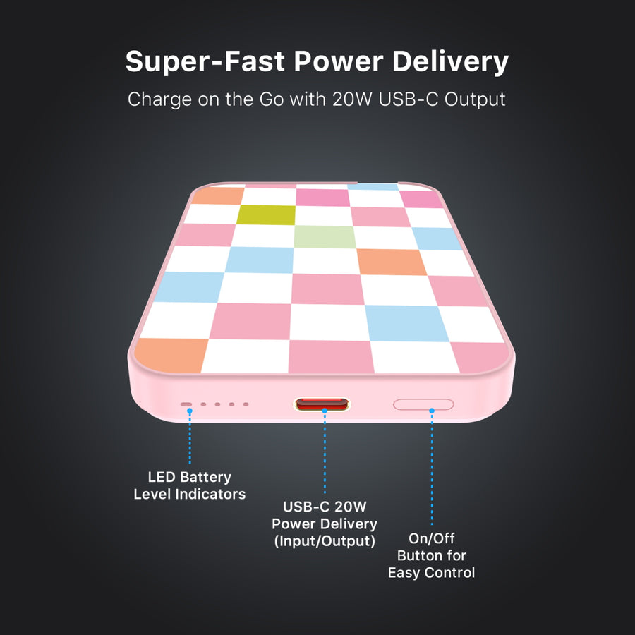 MyBat Design Lab 5000mAh Magnetic Wireless Power Bank - Pink - Pastel Check - MPBBAT133-PK-480-7.jpg