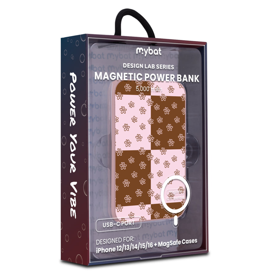 MyBat Design Lab 5000mAh Magnetic Wireless Power Bank - Pink - Flower Patches - MPBBAT133-PK-484-9.jpg