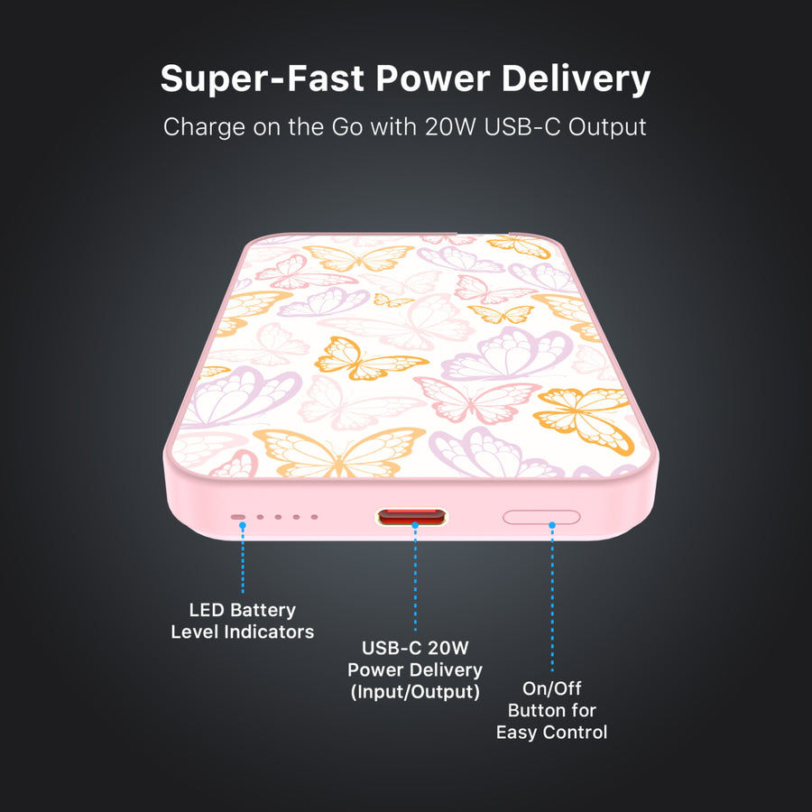 MyBat Design Lab 5000mAh Magnetic Wireless Power Bank - Pink - Wing Outline - MPBBAT133-PK-491-7.jpg