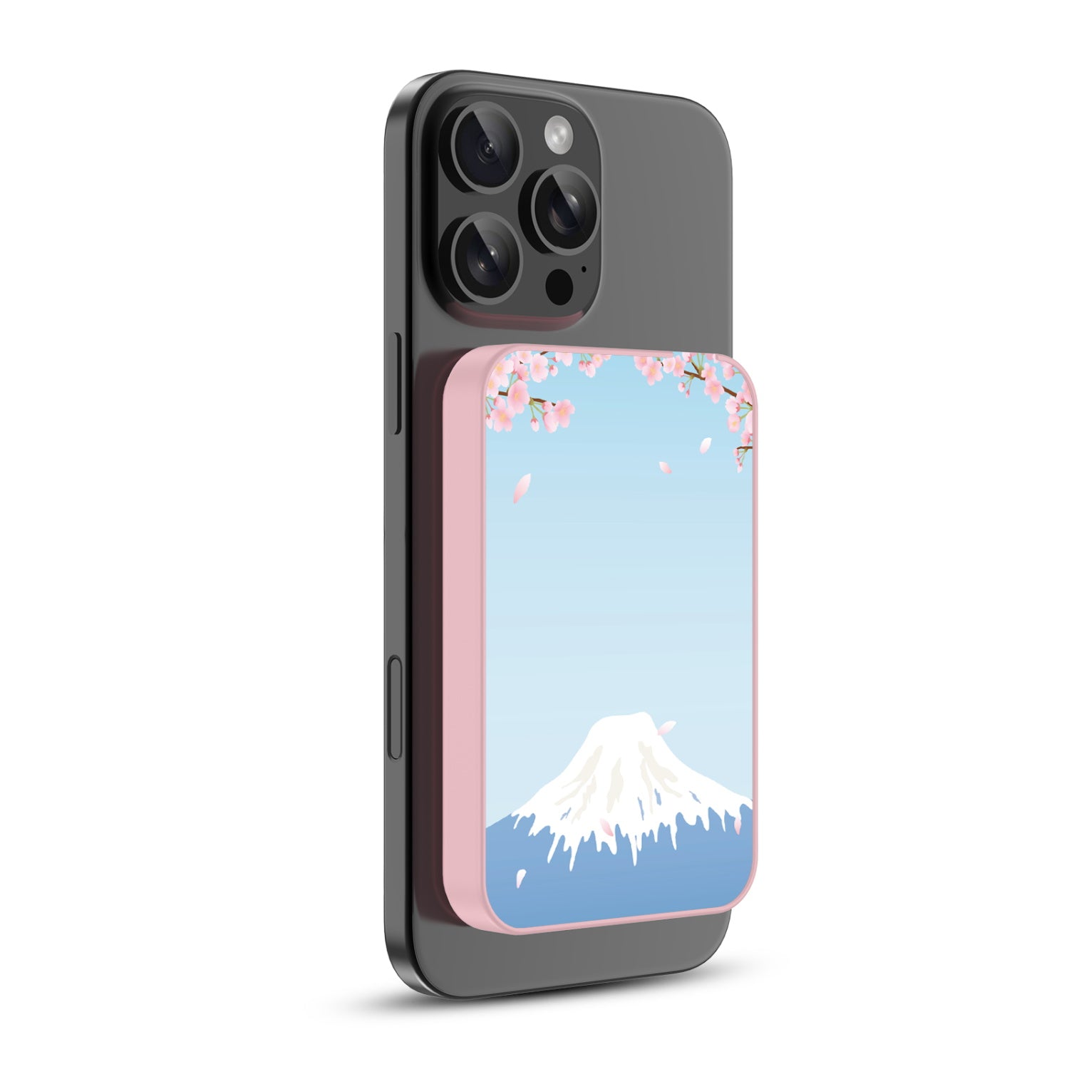 MyBat Design Lab 5000mAh Magnetic Wireless Power Bank - Pink - Fuji Blossoms - MPBBAT133-PK-492-2.jpg
