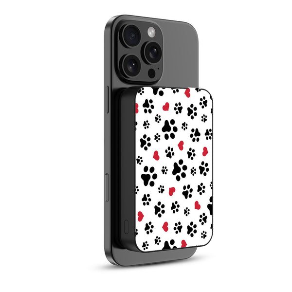 MyBat Design Lab 10000mAh Magnetic Wireless Power Bank - Black - Paw Prints and Hearts - MPBBAT141-BK-001-2.jpg