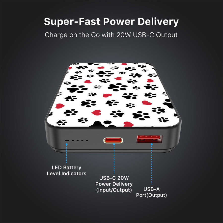 MyBat Design Lab 10000mAh Magnetic Wireless Power Bank - Black - Paw Prints and Hearts - MPBBAT141-BK-001-7.jpg