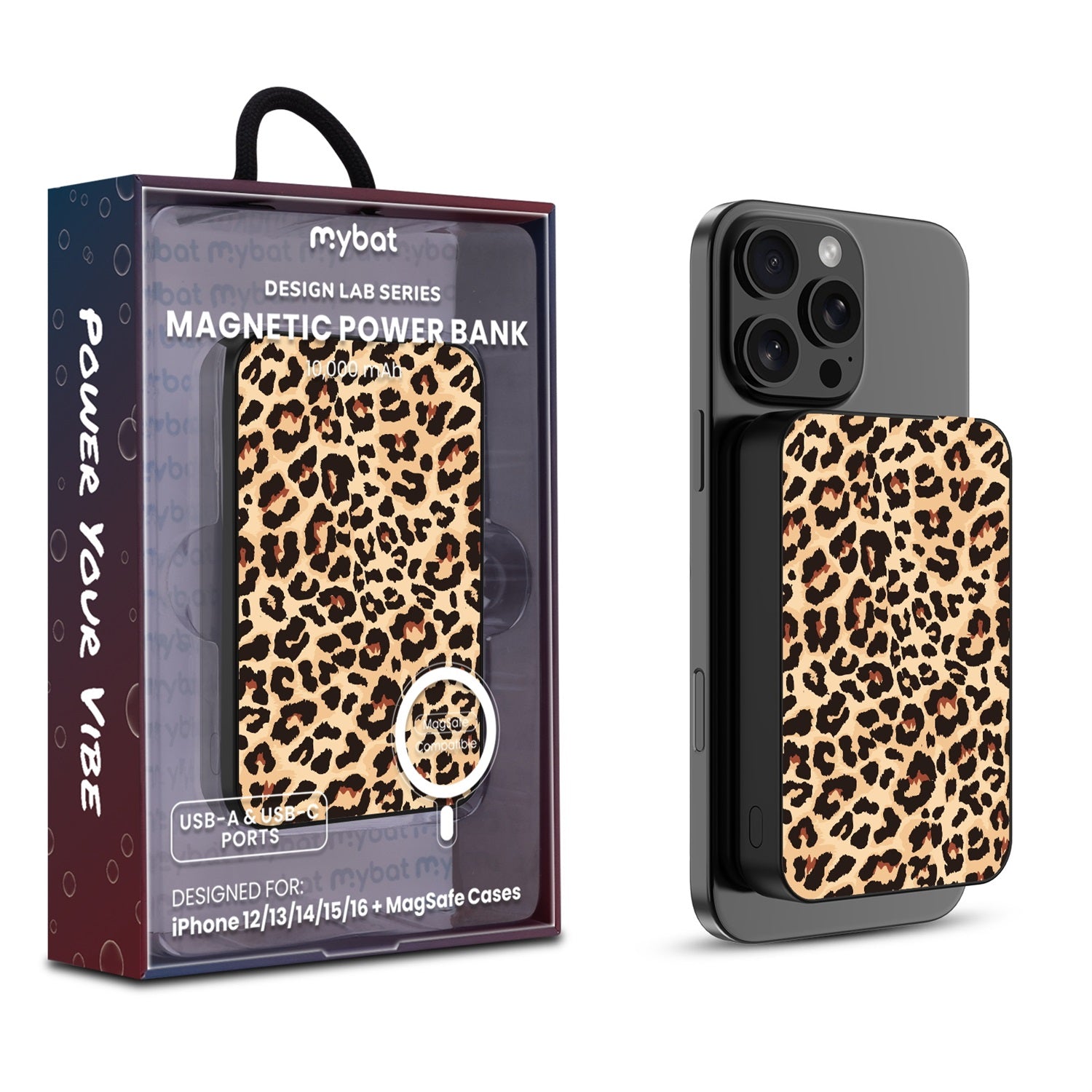 MyBat Design Lab 10000mAh Magnetic Wireless Power Bank - Black - Leopard Print - MPBBAT141-BK-005-1.jpg