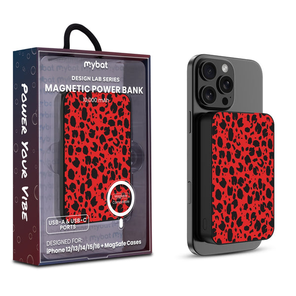 MyBat Design Lab 10000mAh Magnetic Wireless Power Bank - Black - Red Leopard Print - MPBBAT141-BK-008-1.jpg