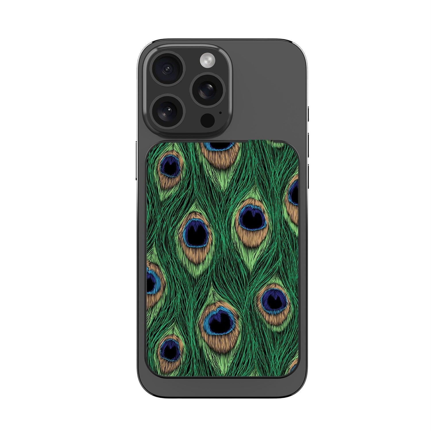 MyBat Design Lab 10000mAh Magnetic Wireless Power Bank - Black - Peacock Feathers - MPBBAT141-BK-018-3.jpg
