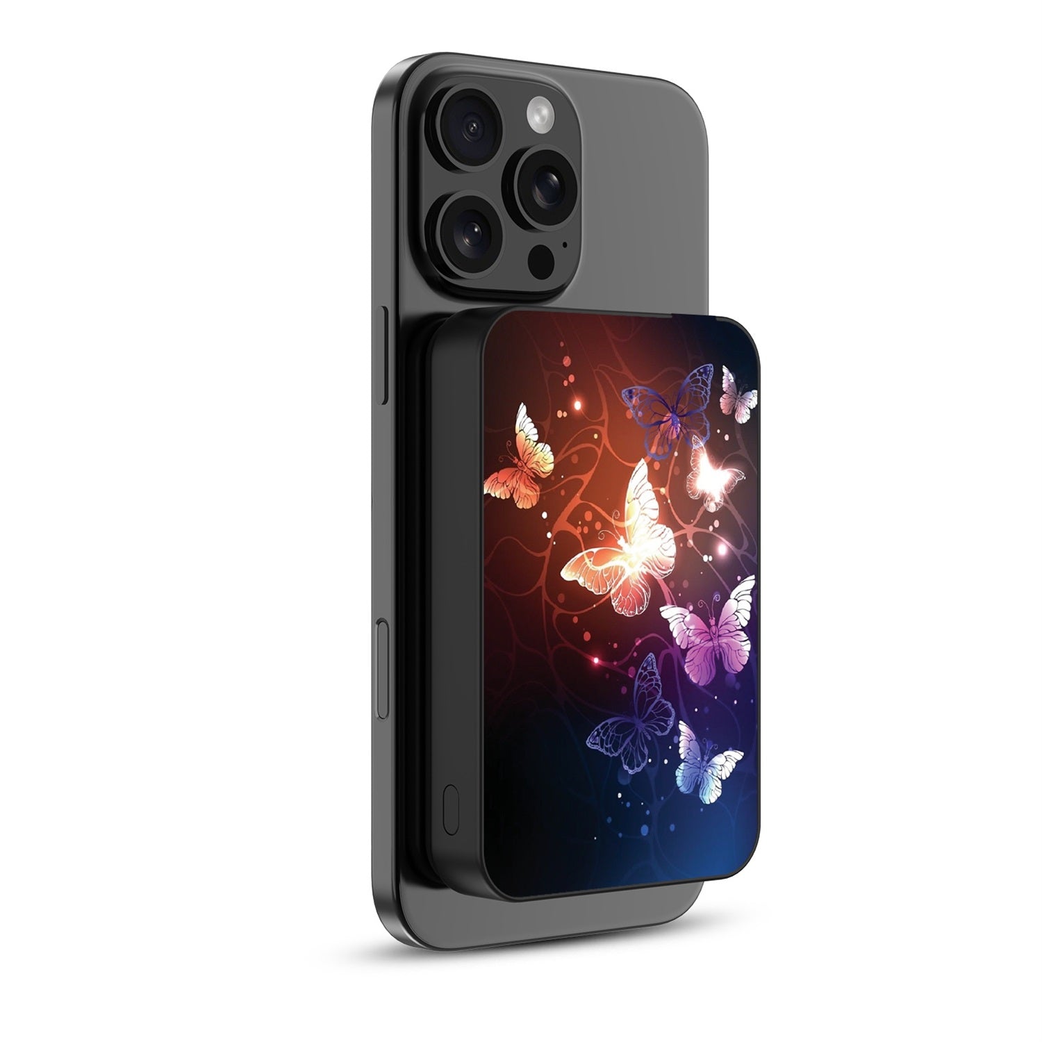 MyBat Design Lab 10000mAh Magnetic Wireless Power Bank - Black - Neon Butterflies - MPBBAT141-BK-022-2.jpg