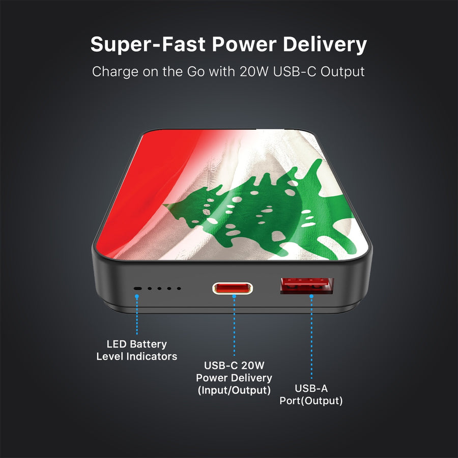 MyBat Design Lab 10000mAh Magnetic Wireless Power Bank - Black - Lebanese Flag - MPBBAT141-BK-033-7.jpg