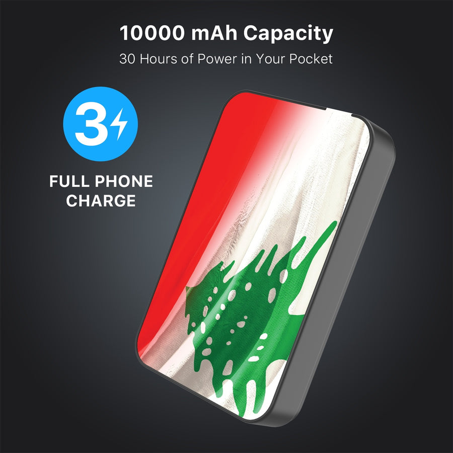 MyBat Design Lab 10000mAh Magnetic Wireless Power Bank - Black - Lebanese Flag - MPBBAT141-BK-033-8.jpg