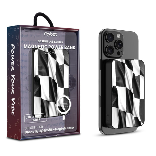 MyBat Design Lab 10000mAh Magnetic Wireless Power Bank - Black - Racing Flag - MPBBAT141-BK-040-1.jpg
