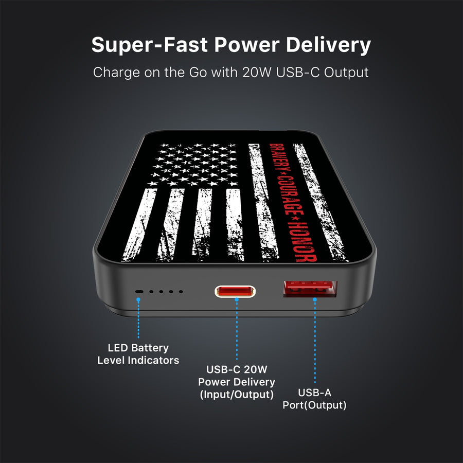 MyBat Design Lab 10000mAh Magnetic Wireless Power Bank - Black - Firefighter Flag - MPBBAT141-BK-041-7.jpg