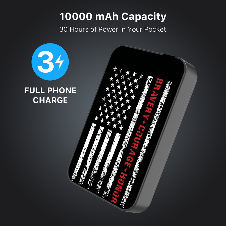 MyBat Design Lab 10000mAh Magnetic Wireless Power Bank - Black - Firefighter Flag - MPBBAT141-BK-041-8.jpg