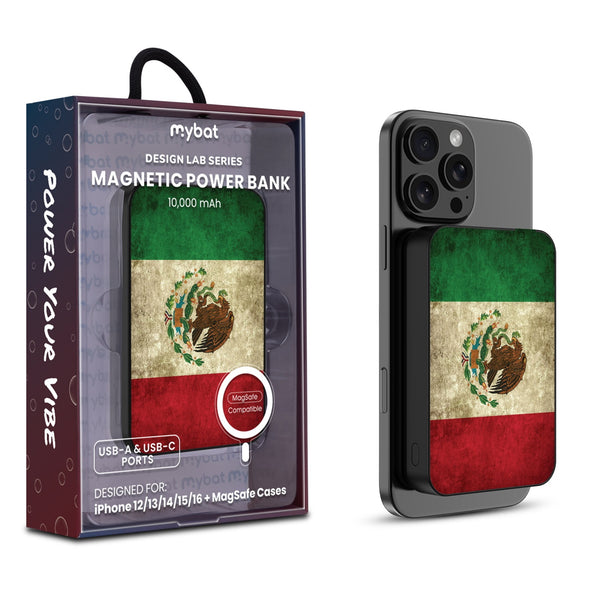 MyBat Design Lab 10000mAh Magnetic Wireless Power Bank - Black - Mexican Flag - MPBBAT141-BK-046-1.jpg