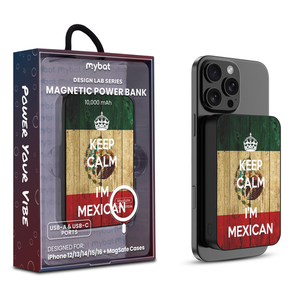 MyBat Design Lab 10000mAh Magnetic Wireless Power Bank - Black - Keep Calm, I'm Mexican - MPBBAT141-BK-051-1.jpg