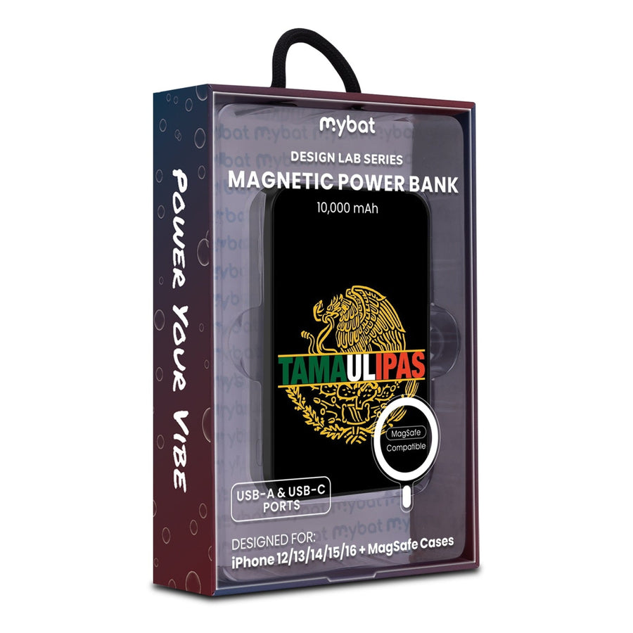 MyBat Design Lab 10000mAh Magnetic Wireless Power Bank - Black - Tamaulipas