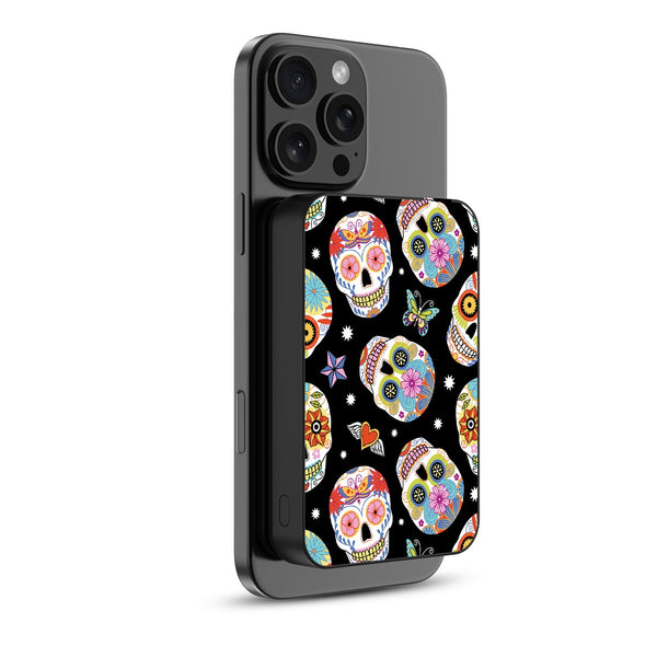 MyBat Design Lab 10000mAh Magnetic Wireless Power Bank - Black - Day of the Dead - MPBBAT141-BK-056-2.jpg