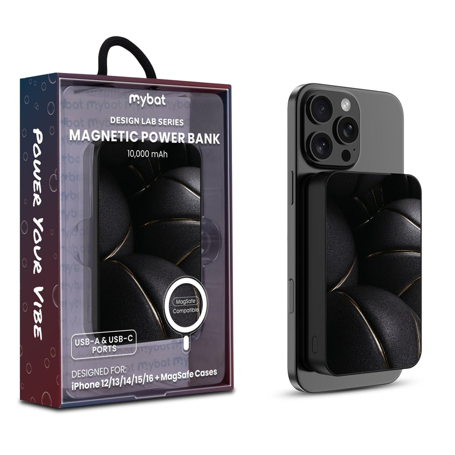 MyBat Design Lab 10000mAh Magnetic Wireless Power Bank - Black - Black Basketballs