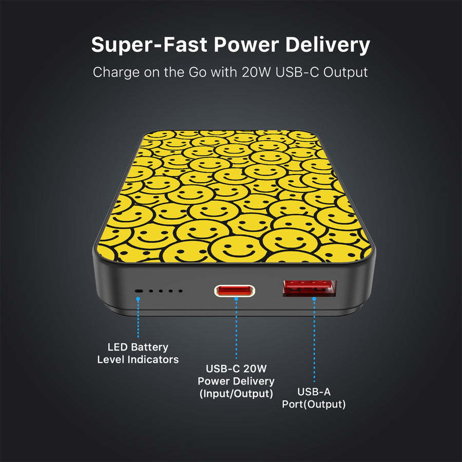 MyBat Design Lab 10000mAh Magnetic Wireless Power Bank - Black - Smiley Faces - MPBBAT141-BK-097-7.jpg