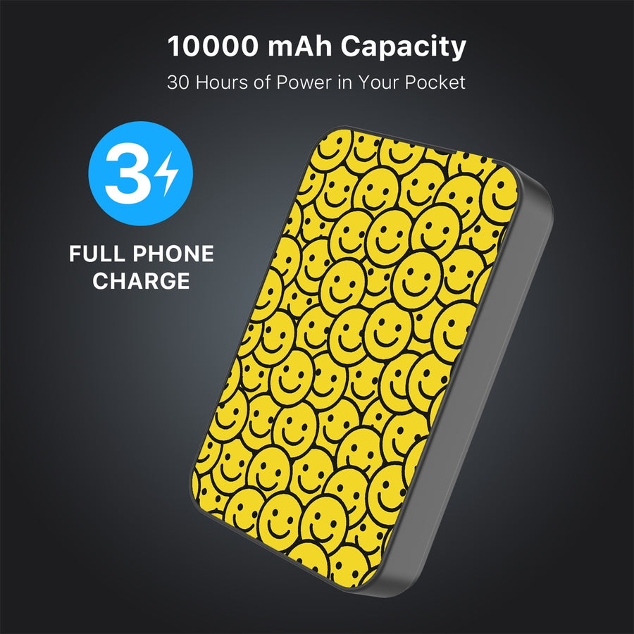 MyBat Design Lab 10000mAh Magnetic Wireless Power Bank - Black - Smiley Faces - MPBBAT141-BK-097-8.jpg