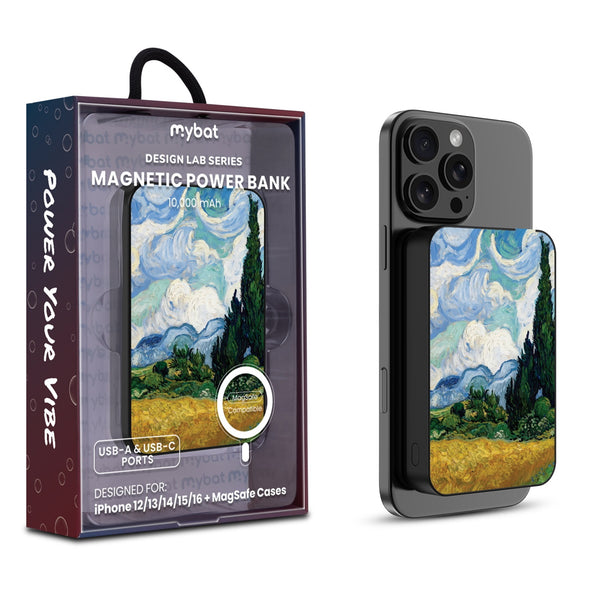 MyBat Design Lab 10000mAh Magnetic Wireless Power Bank - Black - Impressionist Painting - MPBBAT141-BK-105-1.jpg