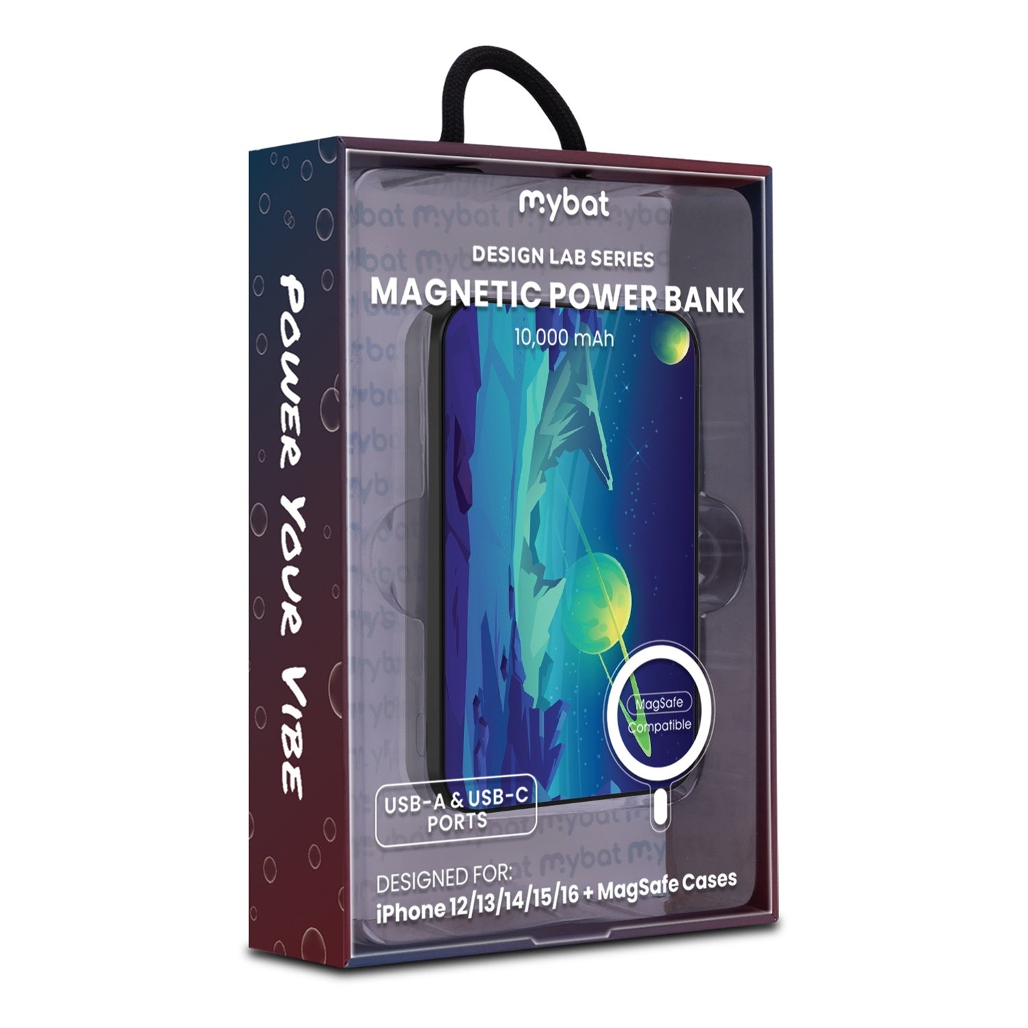 MyBat Design Lab 10000mAh Magnetic Wireless Power Bank - Black - Out Of This World