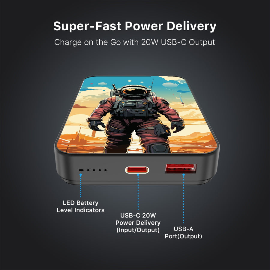 MyBat Design Lab 10000mAh Magnetic Wireless Power Bank - Black - Cosmonaut - MPBBAT141-BK-129-7.jpg