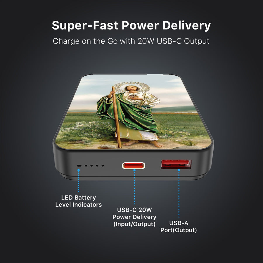 MyBat Design Lab 10000mAh Magnetic Wireless Power Bank - Black - Saint Judas - MPBBAT141-BK-138-7.jpg