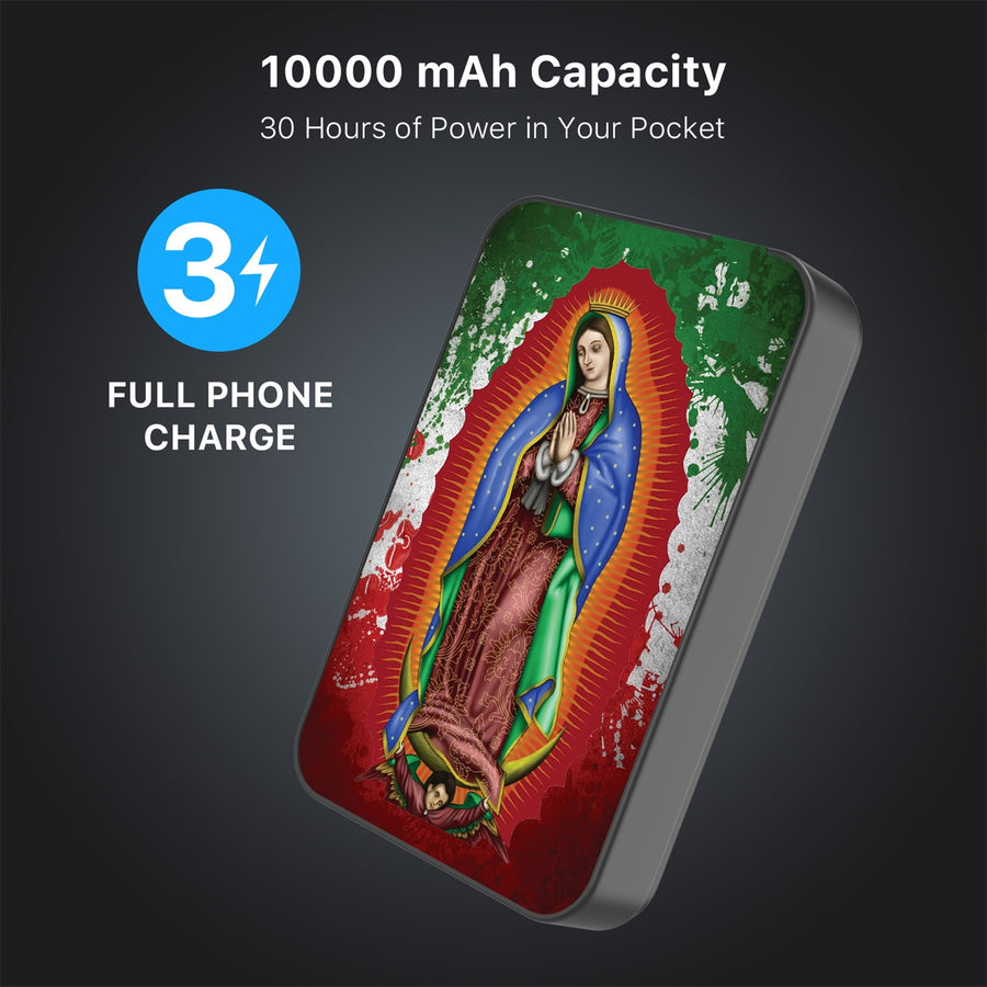 MyBat Design Lab 10000mAh Magnetic Wireless Power Bank - Black - Guadalupe Virgin Mary - MPBBAT141-BK-139-8.jpg