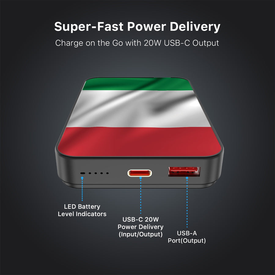 MyBat Design Lab 10000mAh Magnetic Wireless Power Bank - Black - Italy Flag - MPBBAT141-BK-150-7.jpg