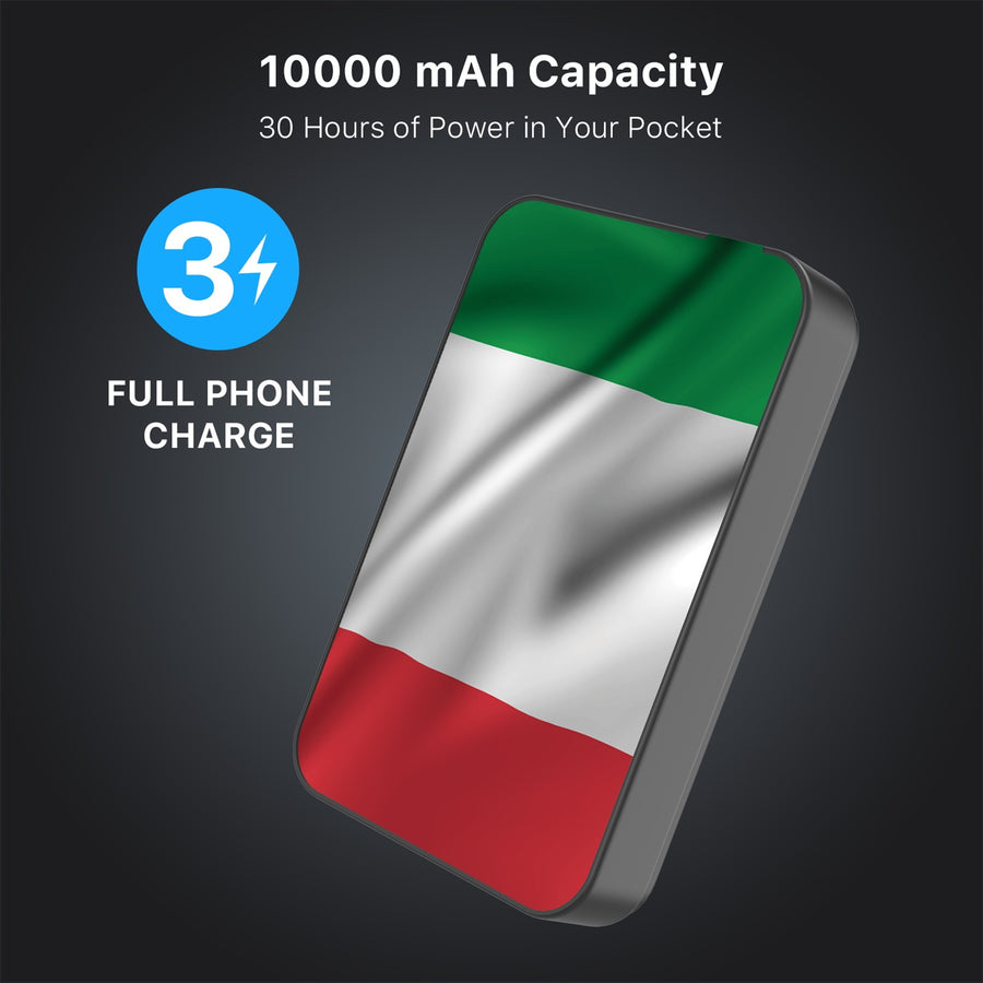MyBat Design Lab 10000mAh Magnetic Wireless Power Bank - Black - Italy Flag - MPBBAT141-BK-150-8.jpg