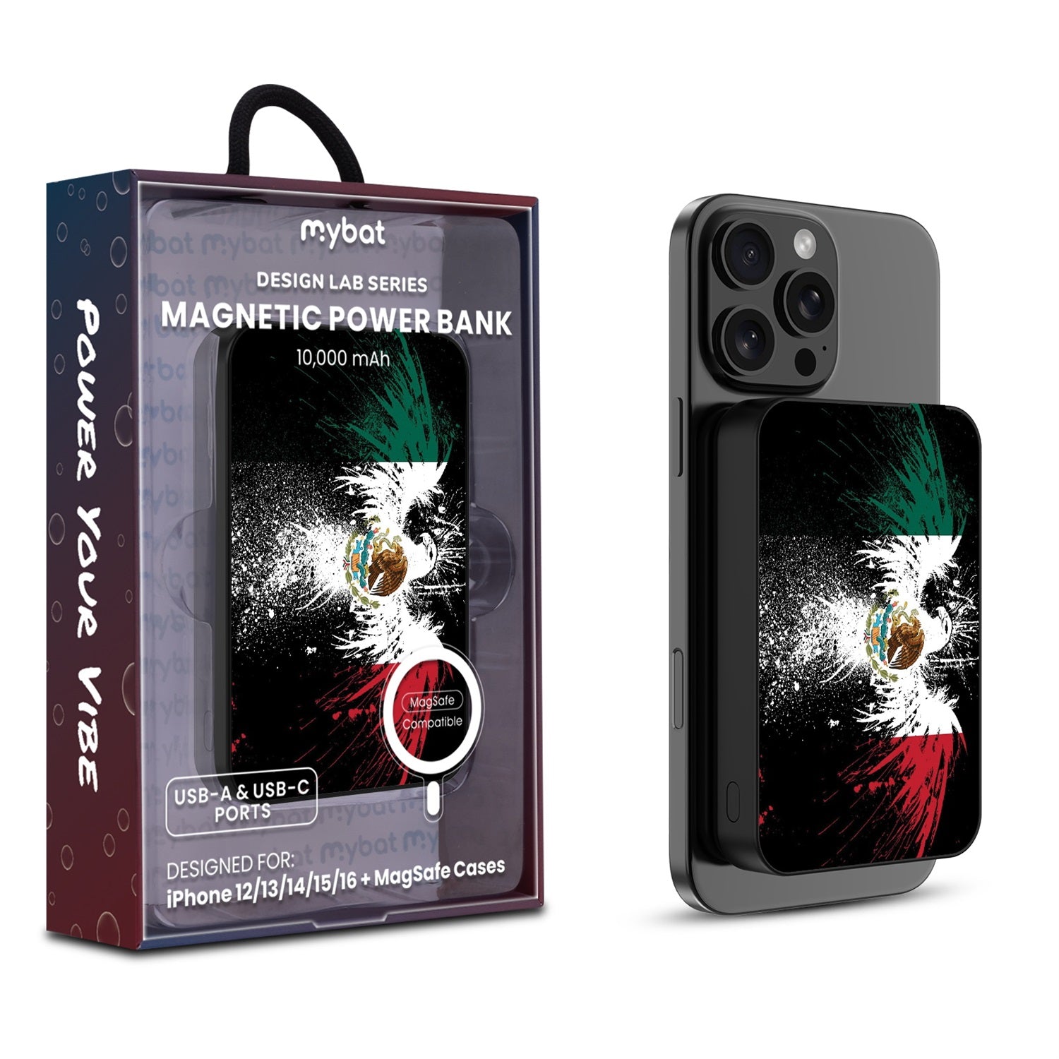 MyBat Design Lab 10000mAh Magnetic Wireless Power Bank - Black - Mexican Heritage - MPBBAT141-BK-170-1.jpg