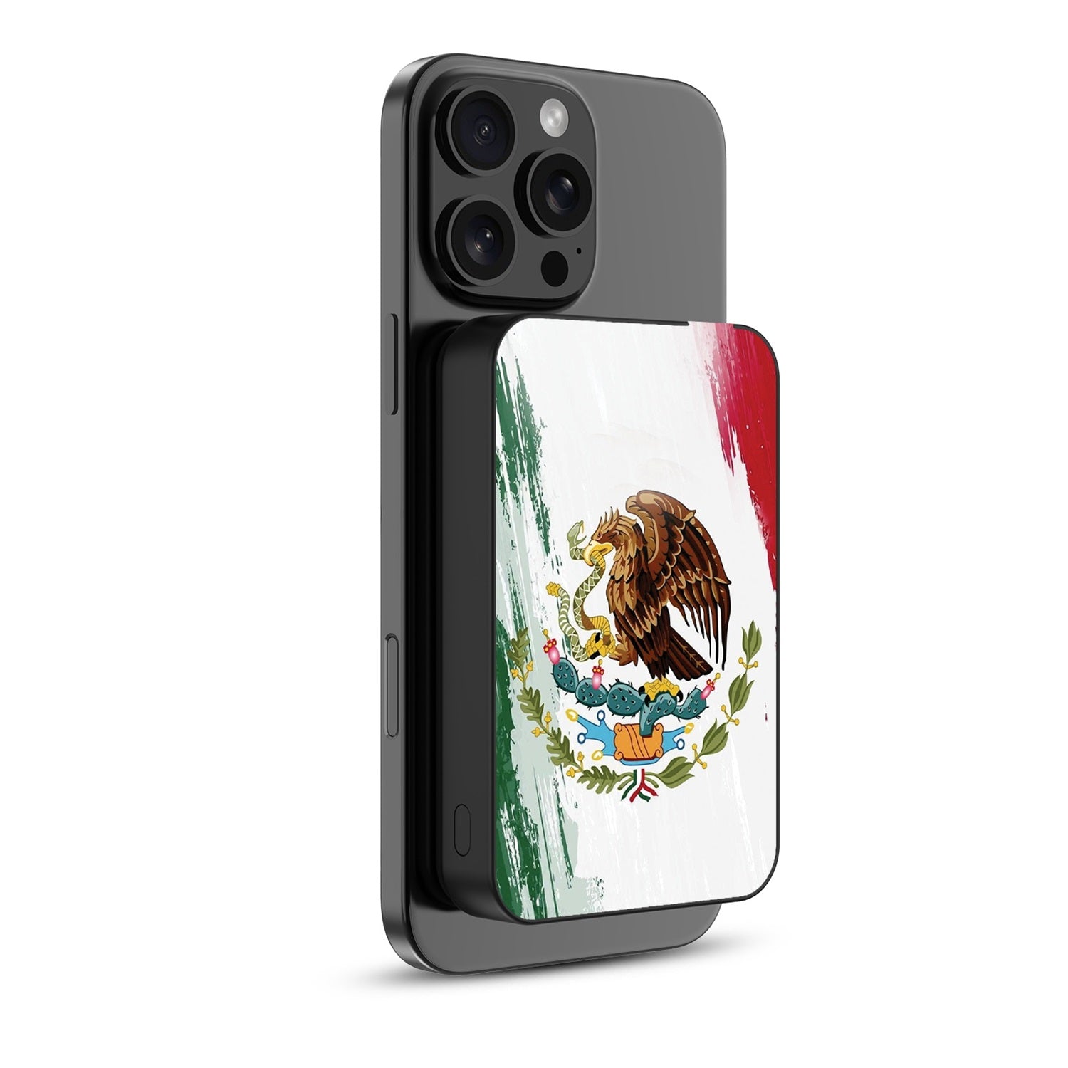 MyBat Design Lab 10000mAh Magnetic Wireless Power Bank - Black - Bandera de México - MPBBAT141-BK-174-2.jpg