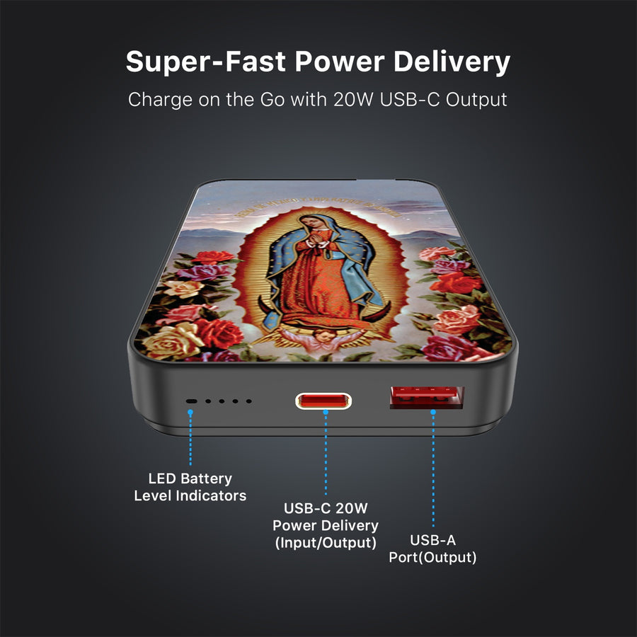 MyBat Design Lab 10000mAh Magnetic Wireless Power Bank - Black - Our Lady Guadalupe - MPBBAT141-BK-178-7.jpg