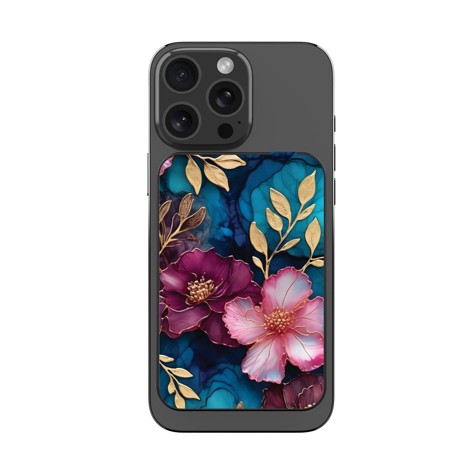 MyBat Design Lab 10000mAh Magnetic Wireless Power Bank - Black - Gilded Petals - MPBBAT141-BK-188-3.jpg